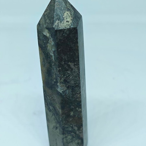 Natural Pyrite Tower on Black Schist 9cm like new