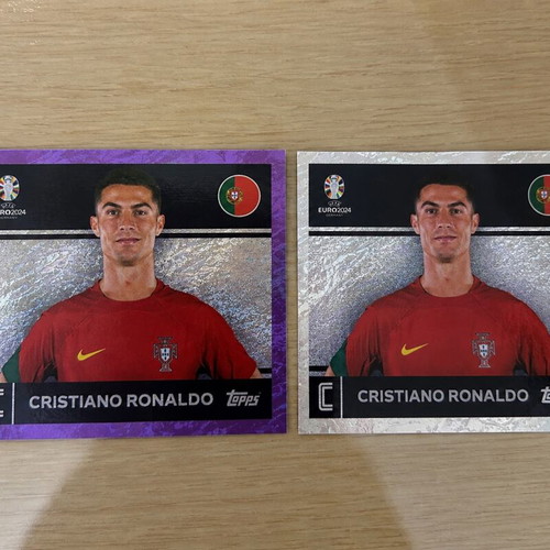 Cristiano Ronaldo UEFA Euro 2024 Topps sticker set, like new
