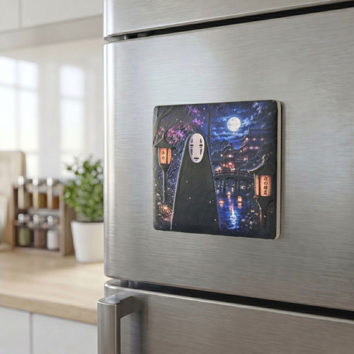 No-Face Kaonashi Ceramic Fridge Magnet 57×57 mm Spirited Away
