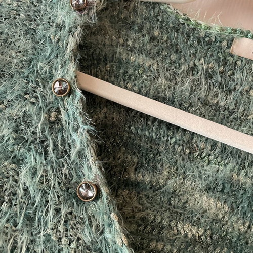 Cardigan like new, green, sizes S and M