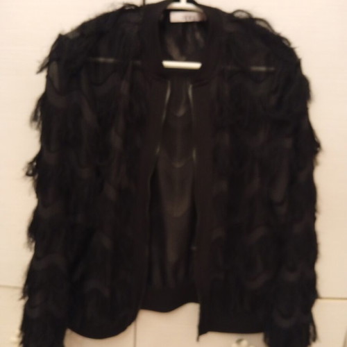 Anel small cardigan with zipper, black