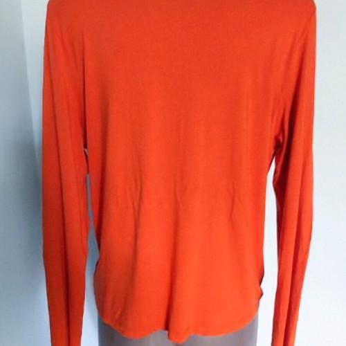 Olsen blouse like new orange designer with lace XL-3XL