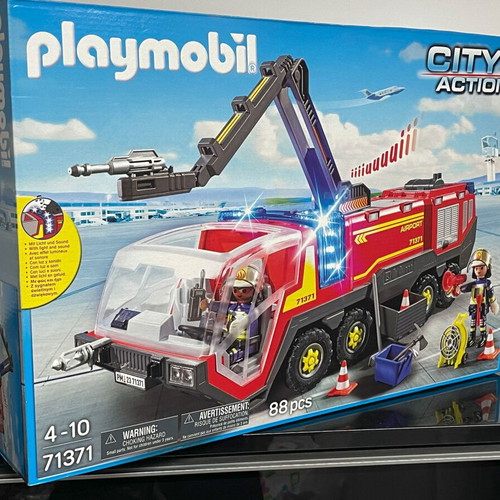 Playmobil City Action 71371 Airport Fire Truck with Sounds and Lights new