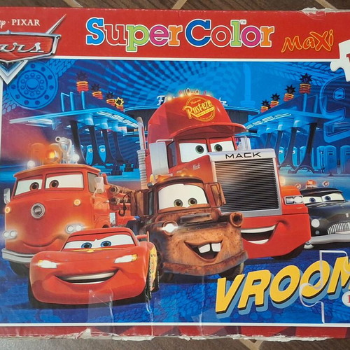 Clementoni Supercolor children's puzzles used, Madagascar and Cars, maxi pieces