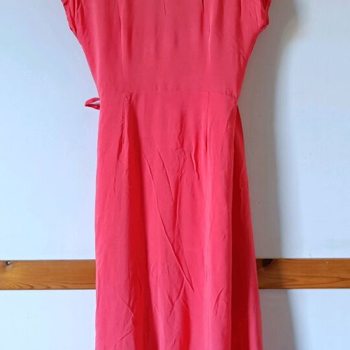 EL STA long wrap dress like new, coral color