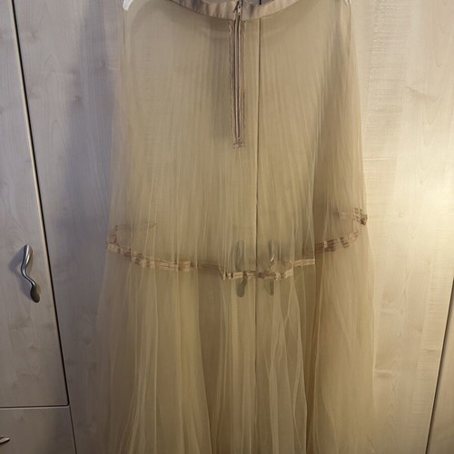 Maxi skirt transparent beige, size M 38 10