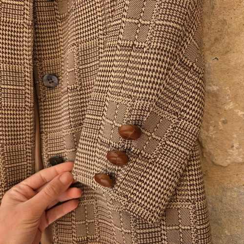 Burberry vintage blazer jacket like new, beige and brown tweed