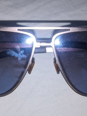LAK Aviator sunglasses for men, metal frame, blue-grey lenses