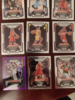 Κάρτες Monopoly Prizm NBA 23-24, 9 τεμάχια, σαν καινούργιες