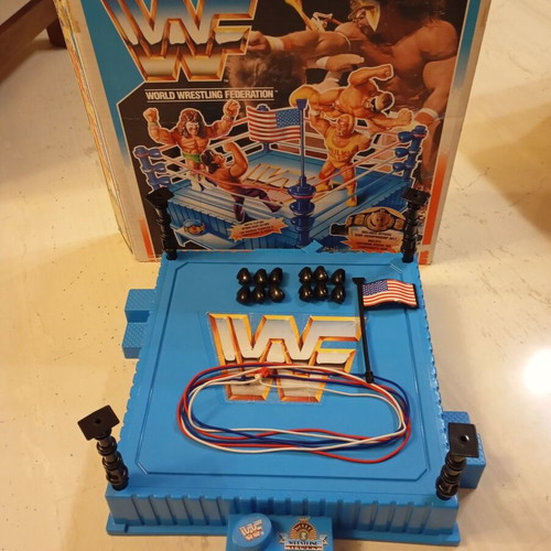WWF Official Wrestling Ring vintage Hasbro 1990-91 used collectible