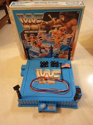 WWF Official Wrestling Ring vintage Hasbro 1990-91 used collectible
