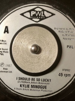 Vinyl 7" Kylie Minogue Should Be So Lucky single μεταχειρισμένο