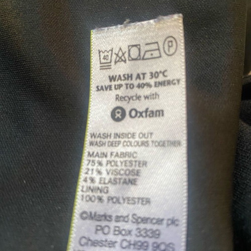 Marks & Spencer black dress used size 16