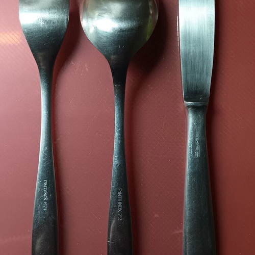 Collectible German army spoon knife fork set used
