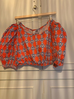 Crop top with patterns like new, multicolored, size L