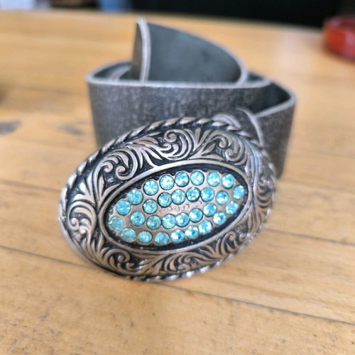 Vintage belt with rhinestones like new, size L, length 100 cm