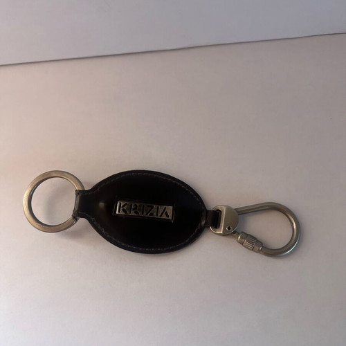 Krizia Keychain Key Wallet Like New Brown Leather