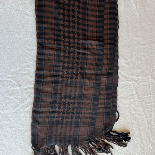 Brown and black scarf