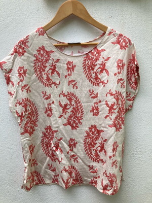 Bill Cost blouse like new, medium, white and red