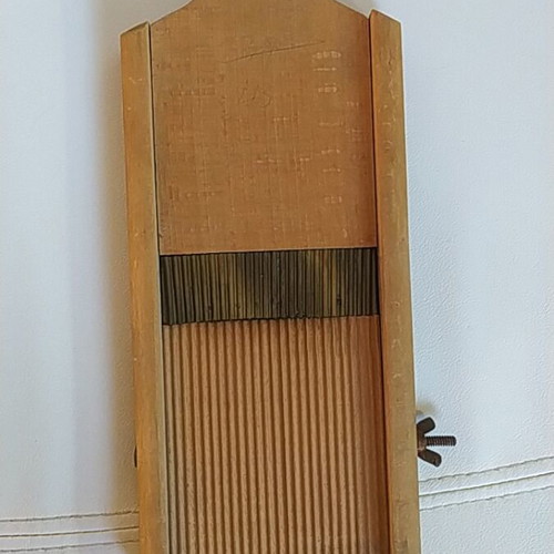 Wooden mandoline for cabbage used, vintage 1950s
