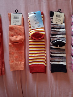 5 pairs of knee-high socks, new, unworn