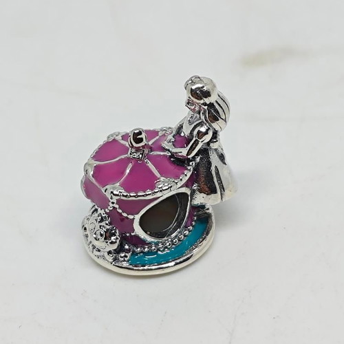Disney Alice in Wonderland Mad Tea Party Charm S925 like new