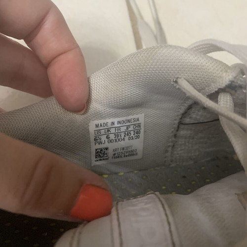 Adidas sneakers used, white, size 39.5