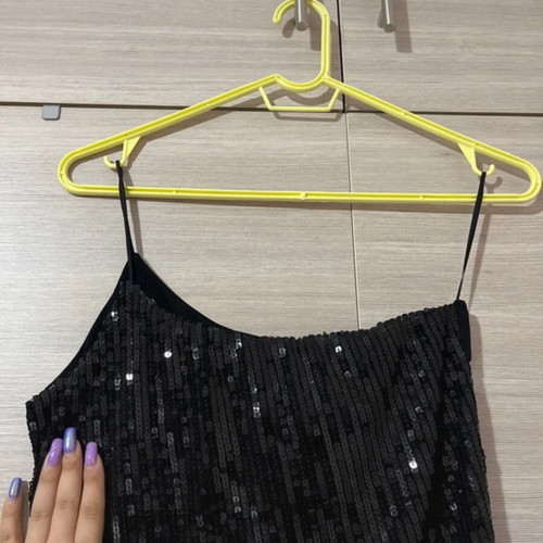 Christmas cape dress new with black sequins