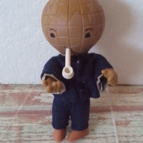 Vintage globe doll Germany 1964 used, Aquarius figure