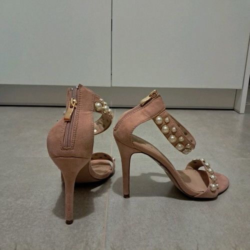Feng Shoe pink high heels used, size 38