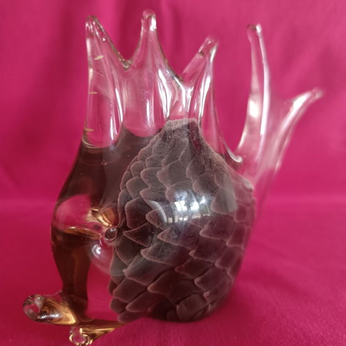 Murano vintage glass tropical fish sculpture by Franco Moretti like new