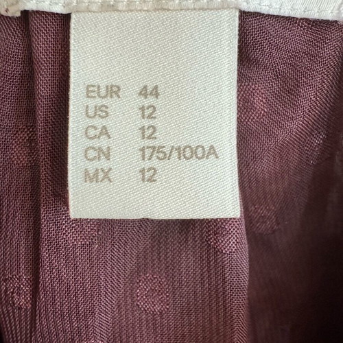 Midi chiffon dress H&M like new, burgundy