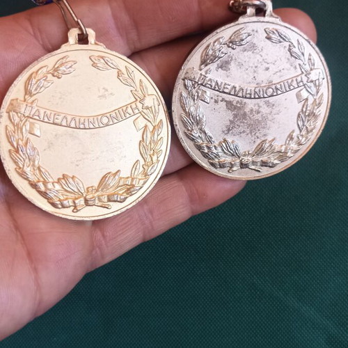 Pair of Large Panhellenic Winner Medals SEGAS vintage 90s, like new