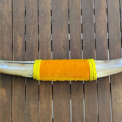 Buffalo horn with handmade dragon carving like new