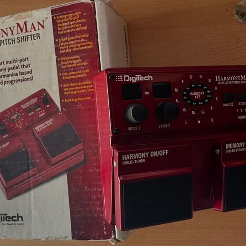 Harmony Man Digitech Intelligent Pitch Shifter used with power supply