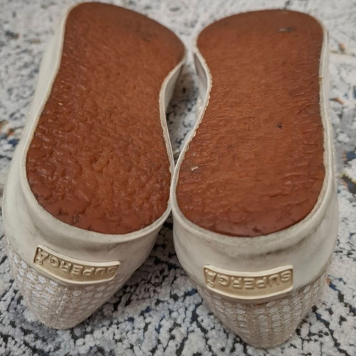 Superga sneakers used size 37 with beige and gold details