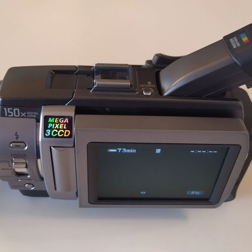 Sony DCR-TRV950E video camera used with extra accessories