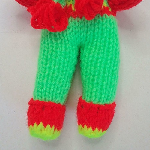 Crochet Winter knitted handmade doll 18 cm tall