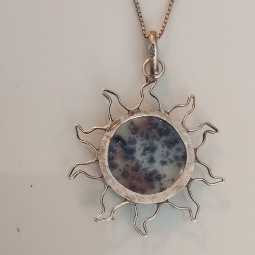 Silver 925 sun necklace used