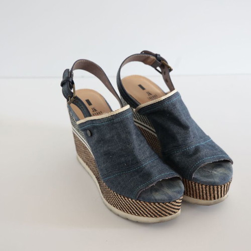 JK London summer platform sandals, blue, size 40