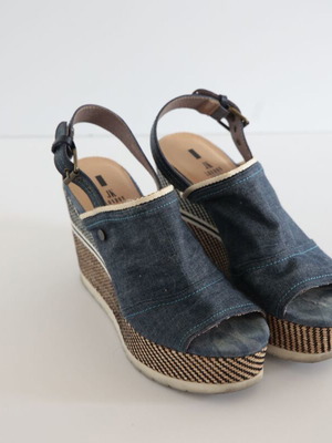JK London summer platform sandals, blue, size 40