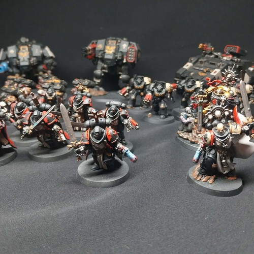 Warhammer 40k Black Templars fully painted army