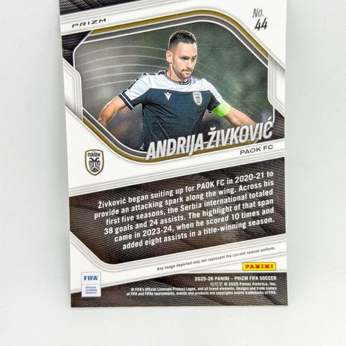Panini FIFA Prizm 2025/26 Andrija Zivkovic #44 Mosaic Prizm Parallel card brand new