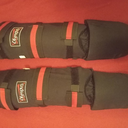 Olympus XL shin guards slightly used with stirrups