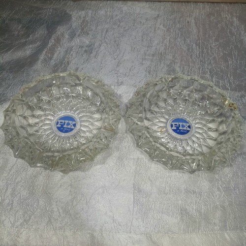 Vintage Fix advertising ashtrays pair like new
