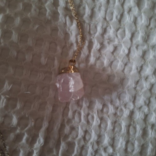 Pendant rose stone long rose-gold