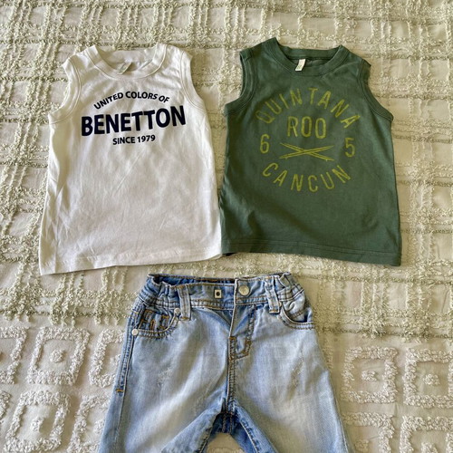 Benetton clothing set like new for boy 1-2 years