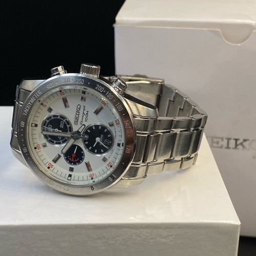 Seiko Panda Chronograph SNAC05P1 Quartz Alarm Watch