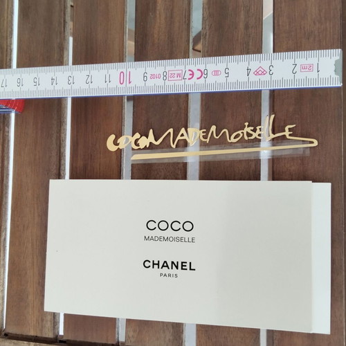 Chanel Coco Mademoiselle Gold Metal Bookmark new