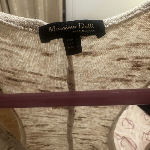 Massimo Dutti T-shirt like new, beige brown, size large